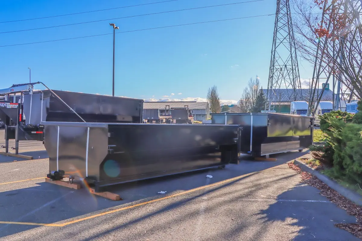 Roll-off dumpster ready for waste disposal at job site for 12 Yard Dumpster Rental in Dunellen